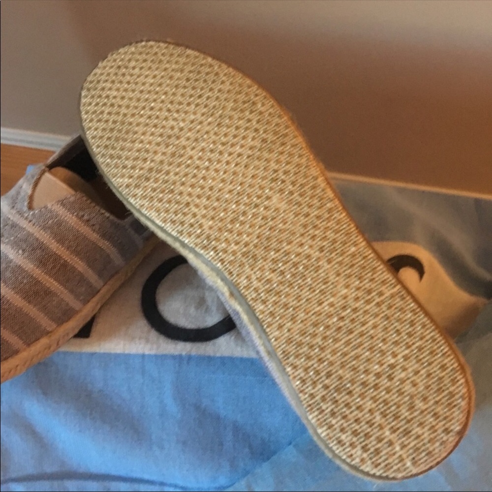 Grey striped denim TOMS